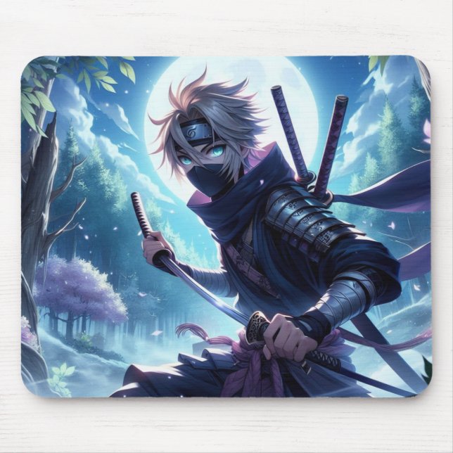 Anime Ninja Warrior Mouse Pad, Fantasy-Maus-Pad Mousepad (Vorne)