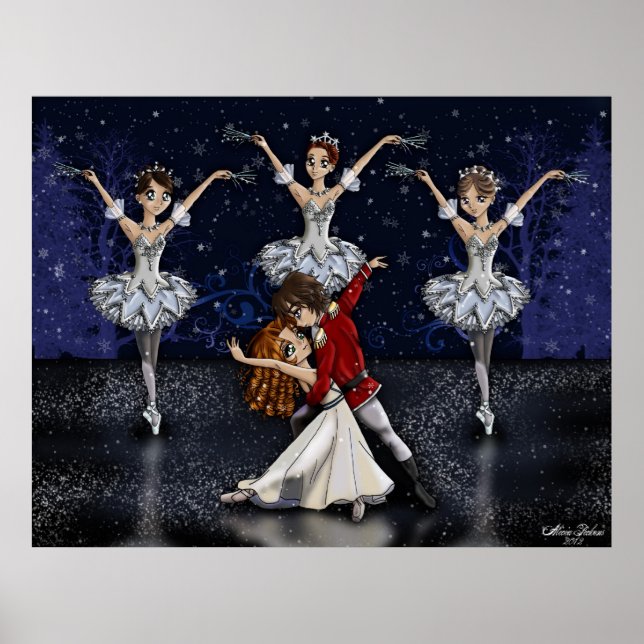 Anime Nutcracker Snowflakes Poster (Vorne)