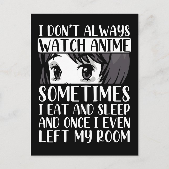 Anime Otaku Girl Japanisches Comic Manga Fan Postkarte (Vorderseite)