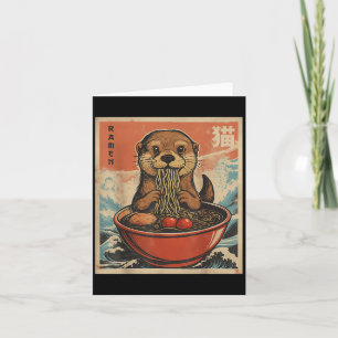 Anime Otter Ramen Japanisch Funny Kawaii Gift Men Karte