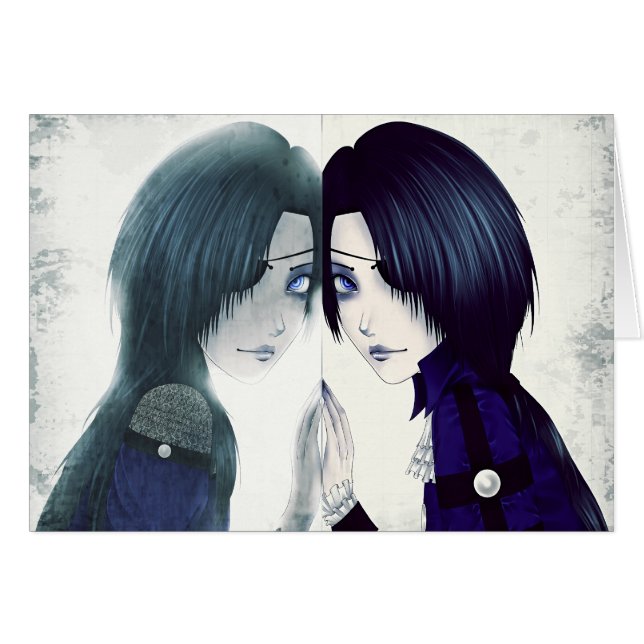 Anime paart vermisst Karte (Vorderseite (Horizontal))