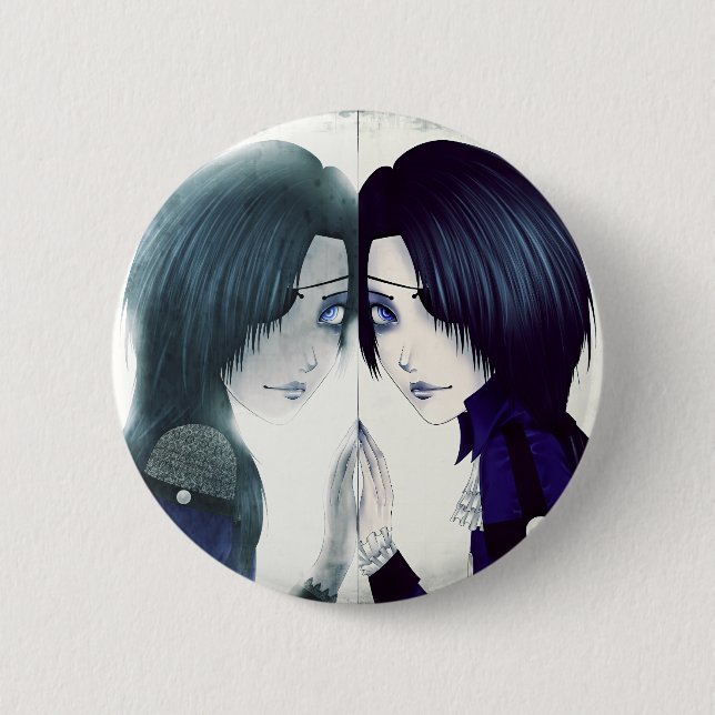 Anime paart vermisst Knopf Button (Vorderseite)
