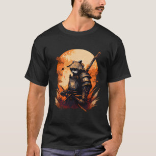 Anime Panda Kawaii Japanisch Style Samurai T-Shirt