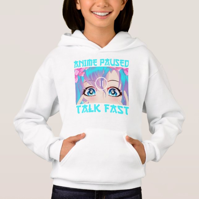 Anime Paused Talk Fast Hoodie (Vorderseite)