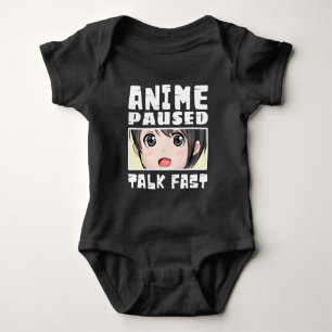 Anime pausiert schnell sprechen T-Shirt Baby Strampler