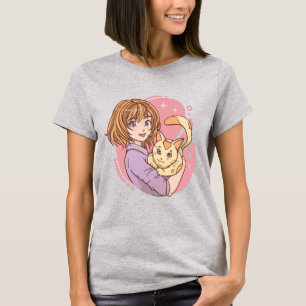 Anime Person und Cat T - Shirt