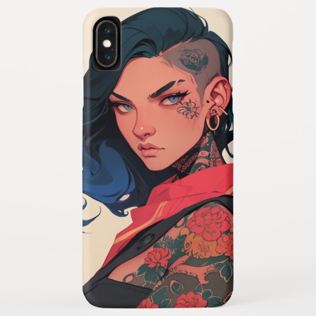 Anime Phone Case - Cooles Mädchen (Rückseite)
