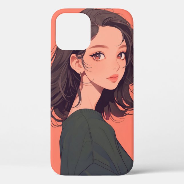 Anime Phone Case - Schönes Anime Girl (Rückseite)