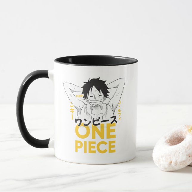 Anime Pirate Manga Art Tasse (Mit Donut)