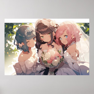 Anime-Polyamour-Trias-Hochzeit Poster
