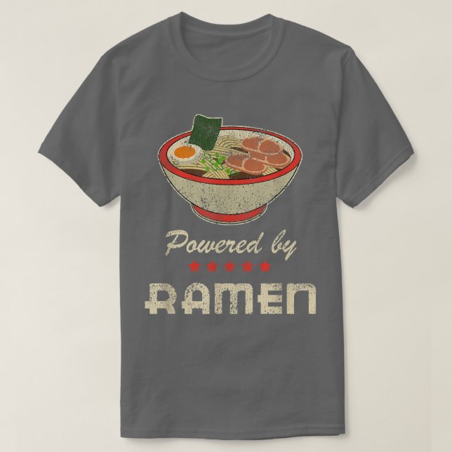 Anime Powered by Ramen  T-Shirt (Design vorne)