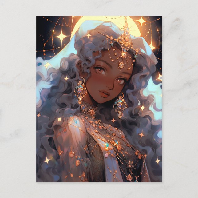 Anime Princess Fantasy Art Postkarte (Vorderseite)