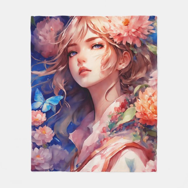 Anime Princess Fleecedecke (Vorderseite)