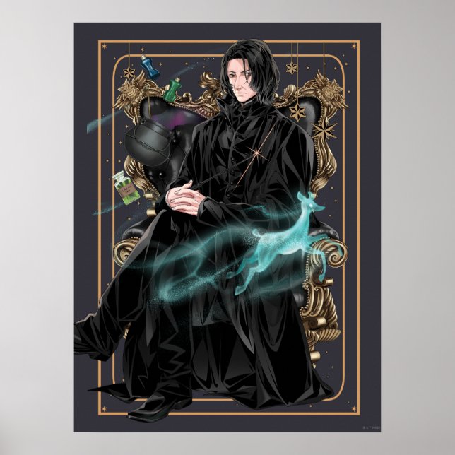 Anime Professor Severus Snape sitzt Poster (Vorne)