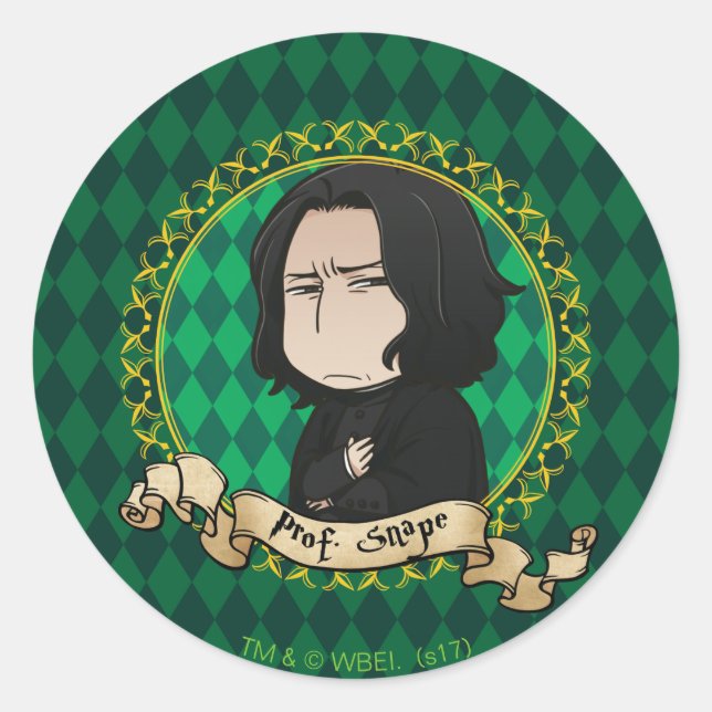 Anime Professor Snape Runder Aufkleber (Vorderseite)