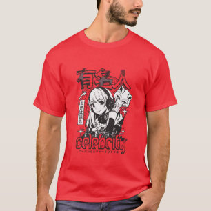 Anime-Prominente Mädchen japanischer Cyber-Straßen T-Shirt