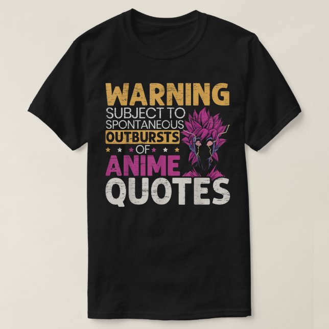 Anime Quotes Manga Reader Otaku Kawaii Lover Anima T-Shirt (Design vorne)
