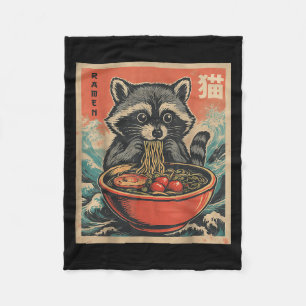 Anime Raccoon Ramen Japanisch Funny Kawaii Geschen Fleecedecke