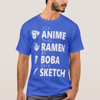 Anime Ramen Boba Sketching Japanisch Food Lover Ma T-Shirt