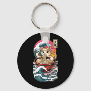 Anime Ramen Katze Japanische Kunst Geschenke Für M Schlüsselanhänger