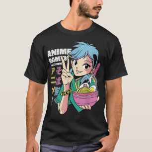 Anime Ramen & Sketching l Niedlich Anime Girl Japa T-Shirt