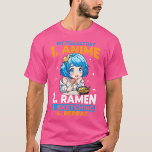 Anime Ramen Sketching Sketch Otaku Japan Manga T-Shirt