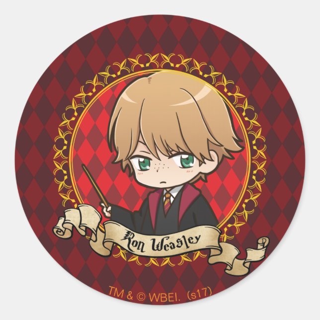 Anime Ron Weasley Runder Aufkleber (Vorderseite)