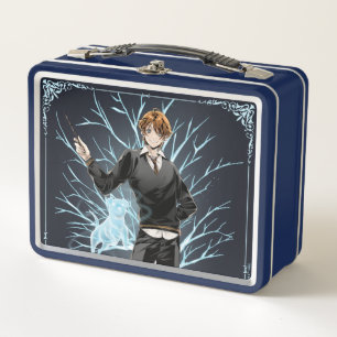 Anime Ron Weasleys Jack Russell Terrier Patronus Metall Brotdose