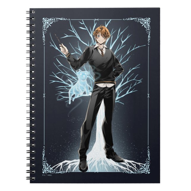 Anime Ron Weasleys Jack Russell Terrier Patronus Notizblock (Vorderseite)
