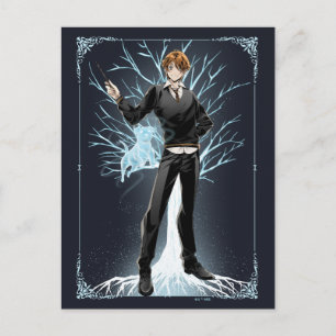 Anime Ron Weasleys Jack Russell Terrier Patronus Postkarte