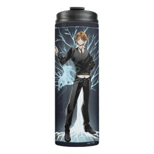 Anime Ron Weasleys Jack Russell Terrier Patronus Thermosbecher