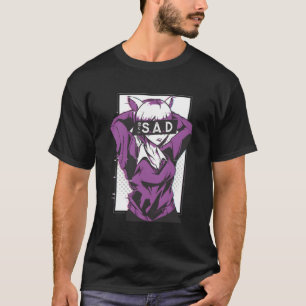 Anime Sad Girl Club Illustration - Japanische Frau T-Shirt