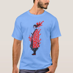 Anime Samurai Krieger der Flammen  Japanische Anim T-Shirt