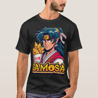 Anime Samurai Samosa Lover Art T-Shirt