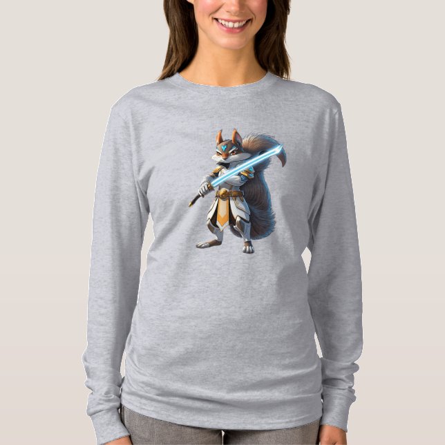Anime Samurai Squirrel Warrior T-Shirt (Vorderseite)