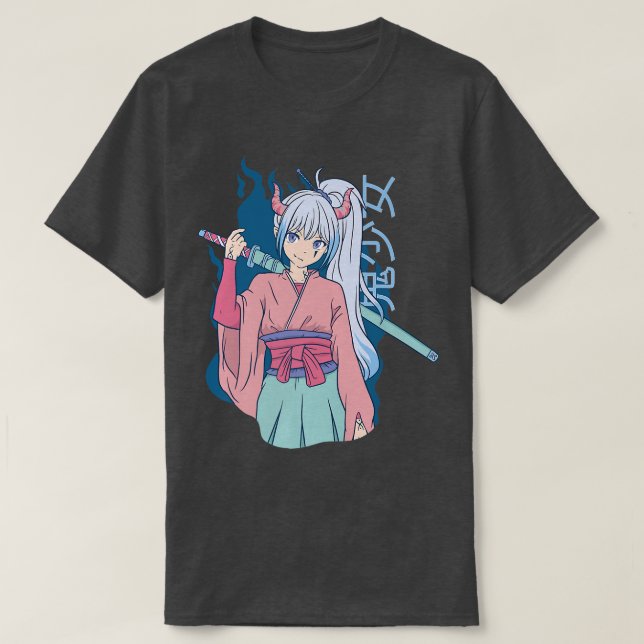 Anime Samurai Warrior Horns Otaku Manga Fighter ( T-Shirt (Design vorne)