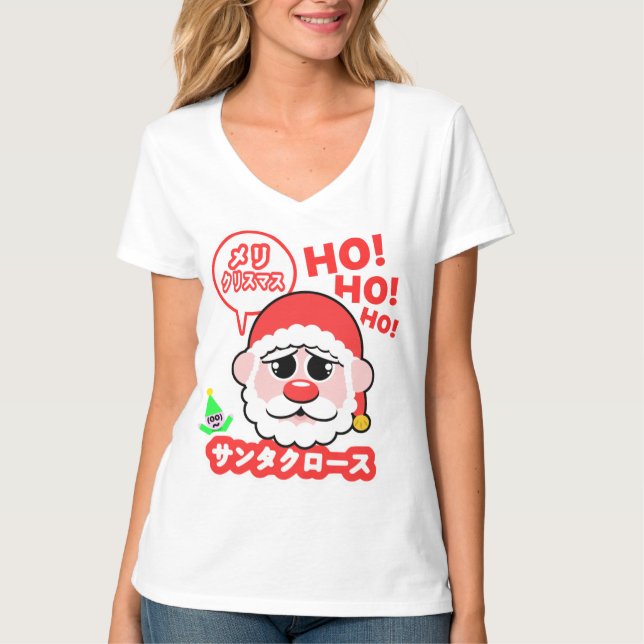 Anime Santa Christmas T-Shirt (Vorderseite)