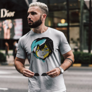 Anime Serious Face Sketch T-Shirt