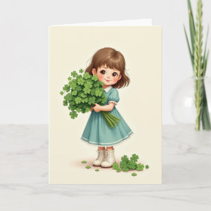 Anime Shamrock Mädchenkarte Karte