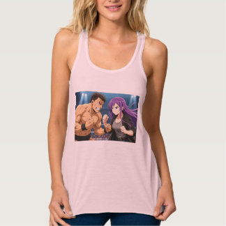 Anime Showdown: Kämpfer vs Heldin Tank Top