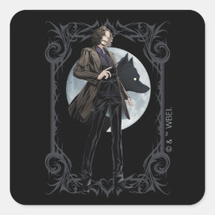 Anime Sirius Black Animagus Quadratischer Aufkleber