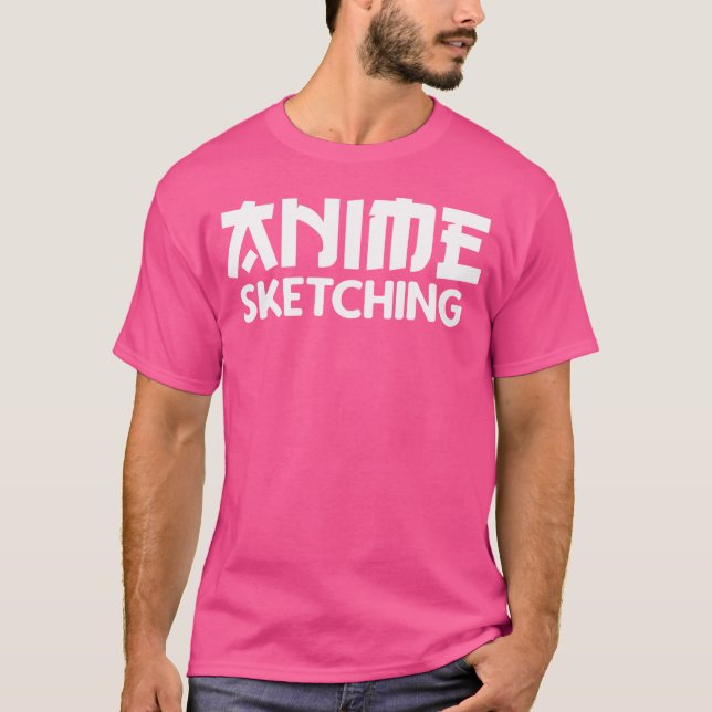 Anime Sketching Manga T-Shirt (Vorderseite)