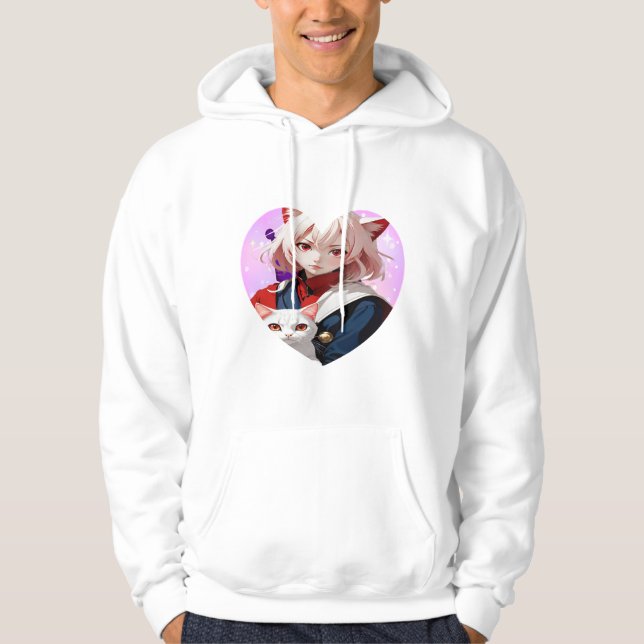 Anime Soul & Feline Eyes Hoodie (Vorderseite)