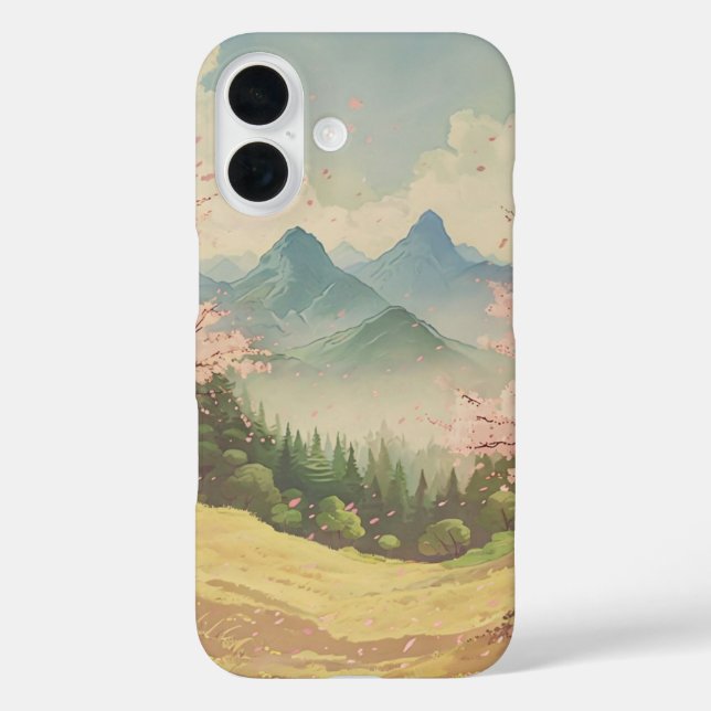 Anime Spring Blossom iPhone 16 Fall Case-Mate iPhone Hülle (Rückseite)