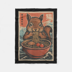 Anime Squirrel Ramen Japanisch Kawaii Geschenke fü Fleecedecke