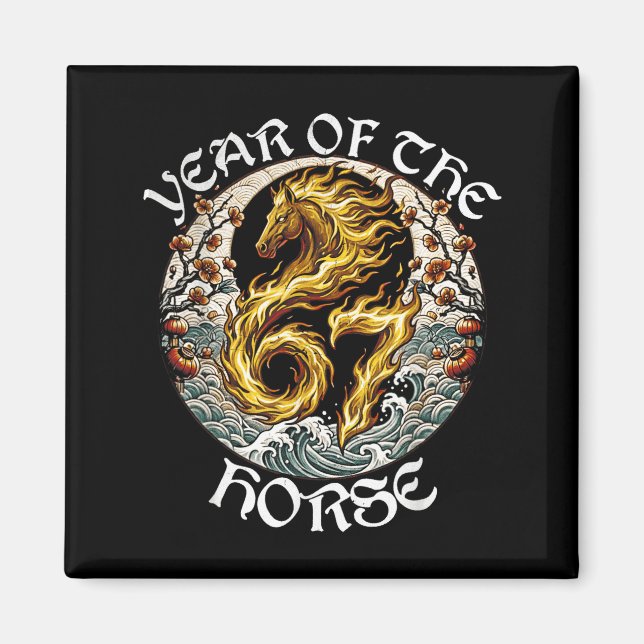Anime Srit Fire Horse 2026-7 Mythic Zodiac New Yea Magnet (Vorne)