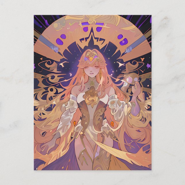 Anime Stains Glass Postkarte (Vorderseite)