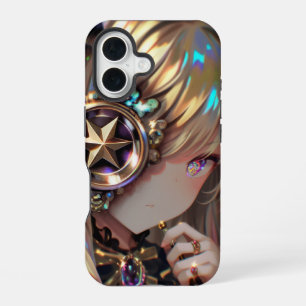 Anime-Steampunk-Hörnchen-Schönheit mit Stern-Monok iPhone 16 Hülle