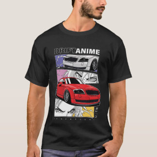 Anime-Straßenrennwagen-Illustrationskunst T-Shirt