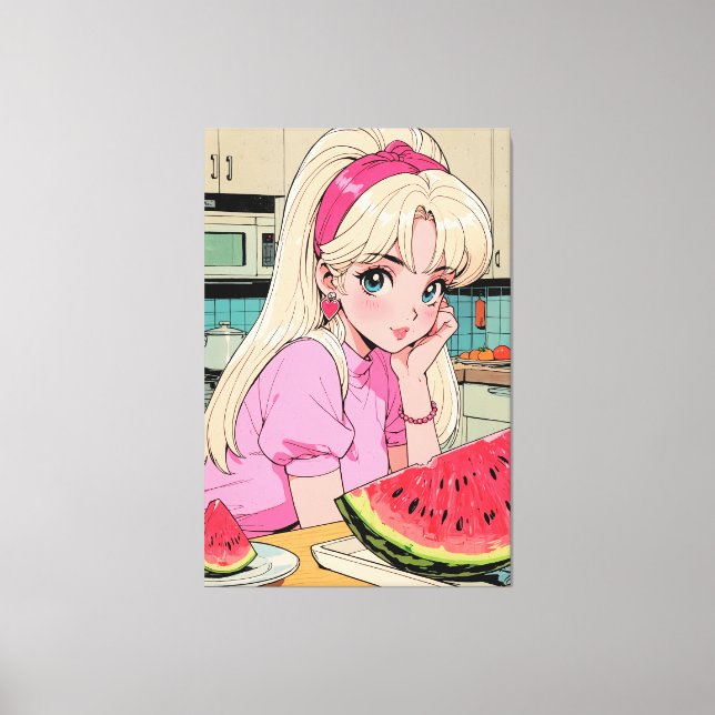 Anime Stretched Canvas Print Leinwanddruck (Vorderseite)
